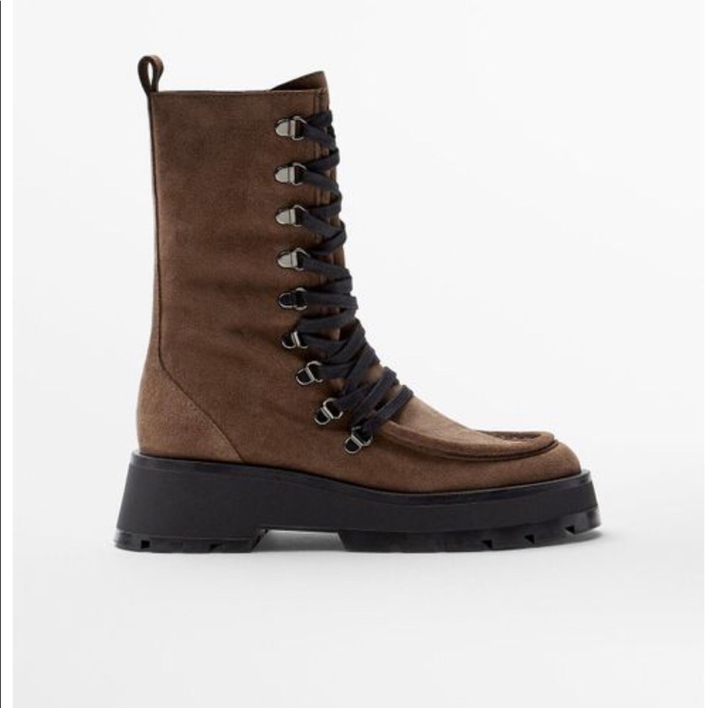 Massimo Dutti lace up boots